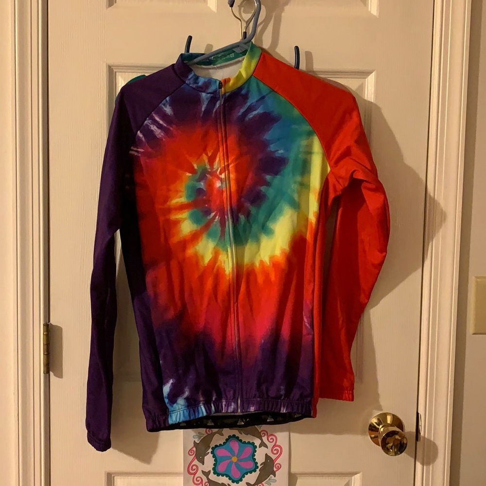NWT Invista coolmax cycling jacket tie die (2)